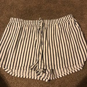 Striped beach shorts